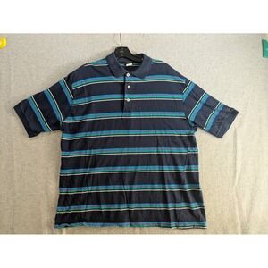 Chesterfield Striped Shirt Men's 2XL Vintage Retro Short Sleeve Polo USA‎ Made